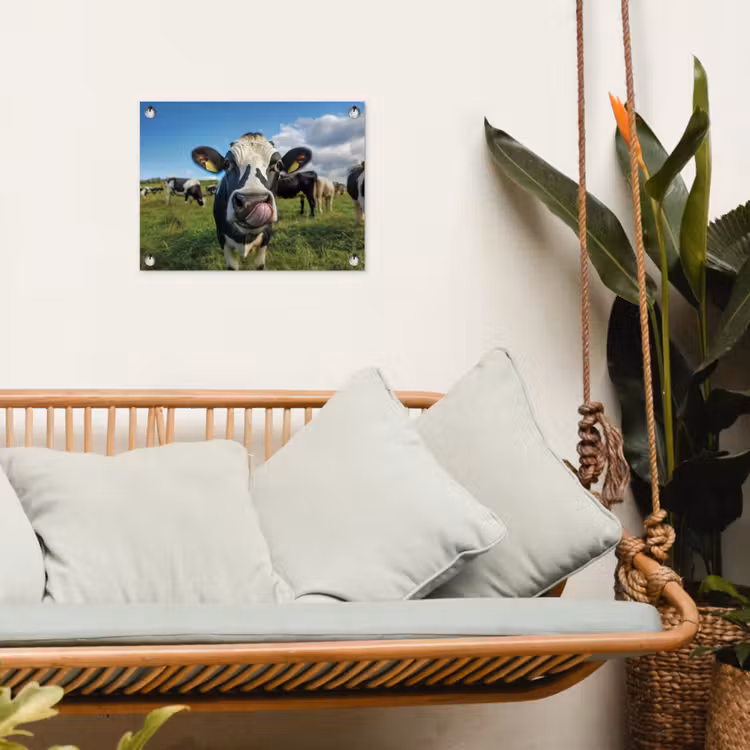 Tuinposter - Koe - Tong - Weide — 5