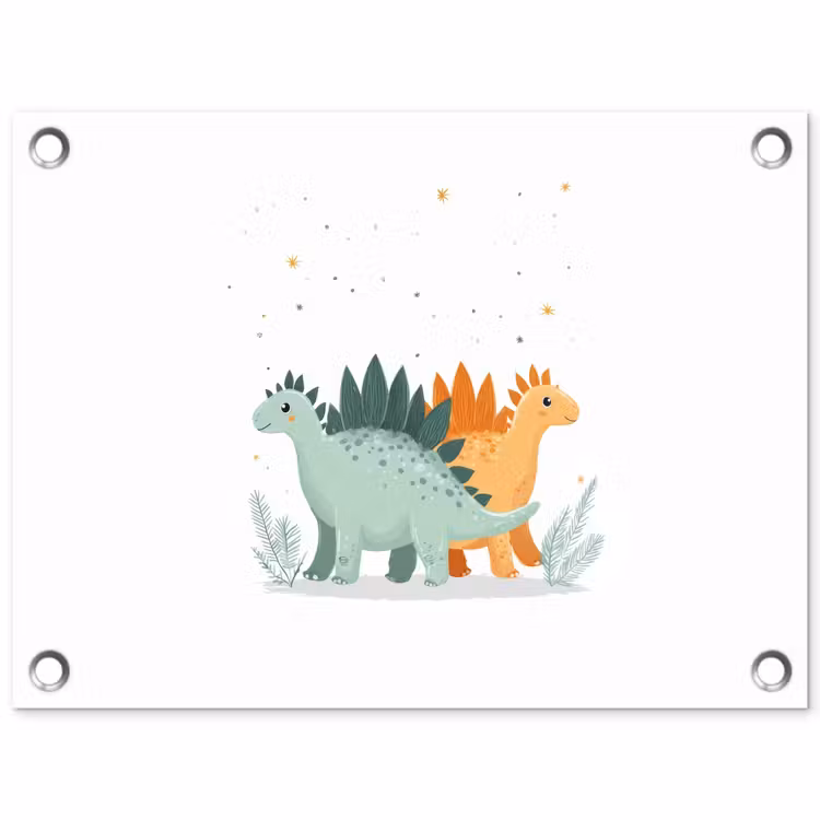 Tuinposter - Planten - Sterren - Dinosaurussen - Oranje — 1