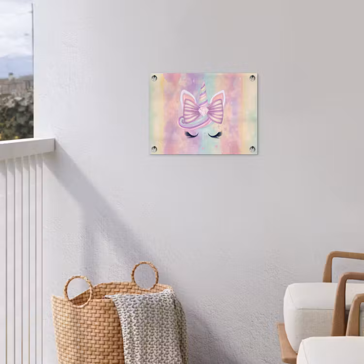 Tuinposter - Eenhoorn - Glitters - Regenboog - Pastel — 3
