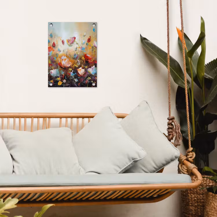 Tuinposter - Bloemen - Kunst - Natuur - Olieverf — 5
