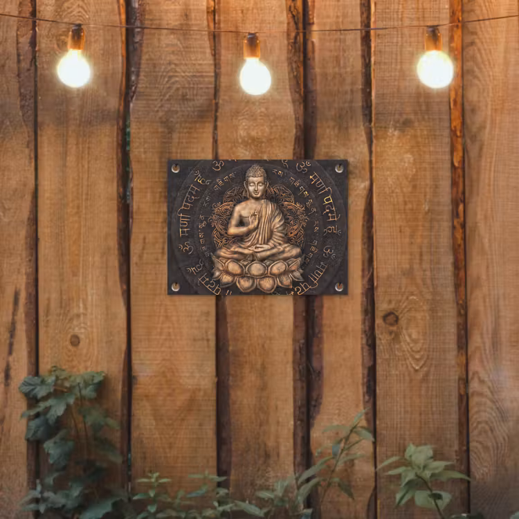Tuinposter - Boeddha - Mantra - Meditatie - Spiritueel - Koper — 2
