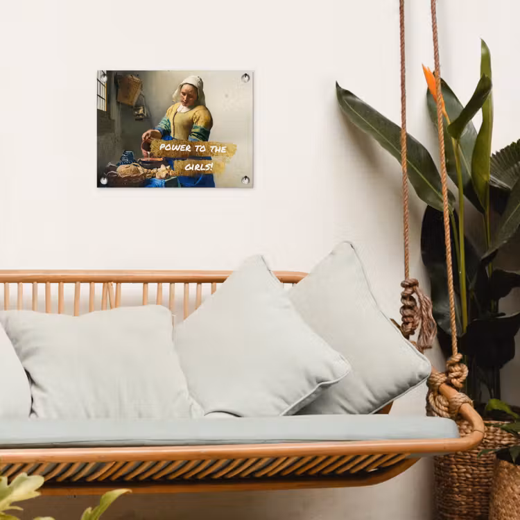 Tuinposter - Melkmeisje - Goud - Quotes - Schilderij - Oude meesters — 5