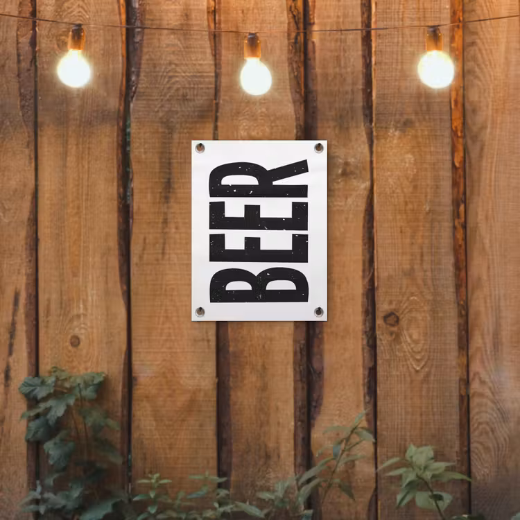 Tuinposter - Bier - Japandi - Decoratie - Zwart — 2