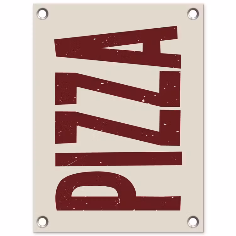 Tuinposter - Pizza - Vintage - Decoratie - Japandi — 1