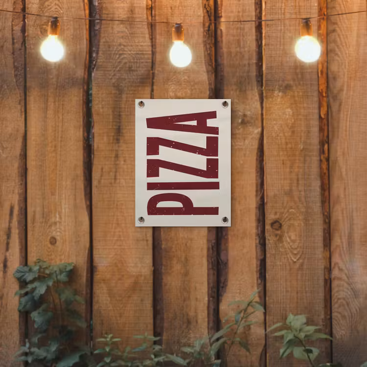 Tuinposter - Pizza - Vintage - Decoratie - Japandi — 2