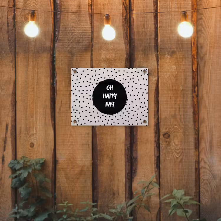 Tuinposter - Quotes - Gelukkig - Tekst - Oh happy day — 2