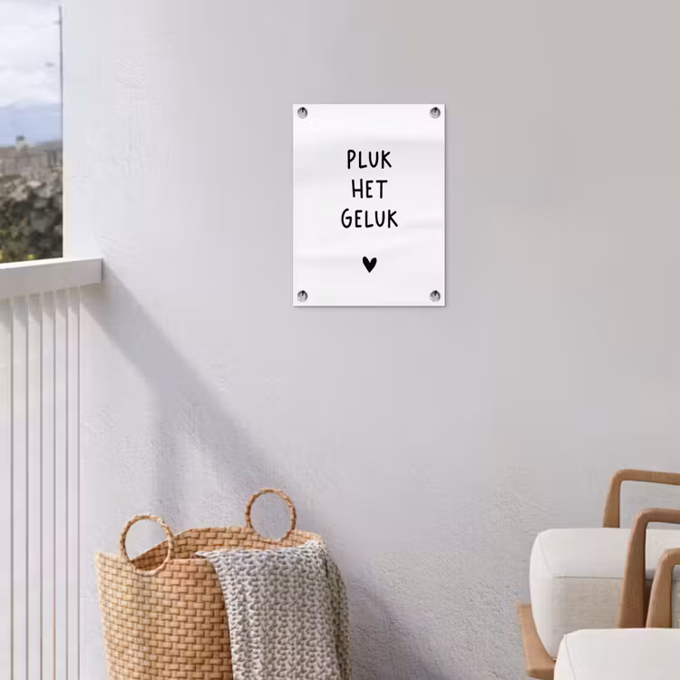 Tuinposter - Pluk het geluk - Quotes - Spreuken — 3