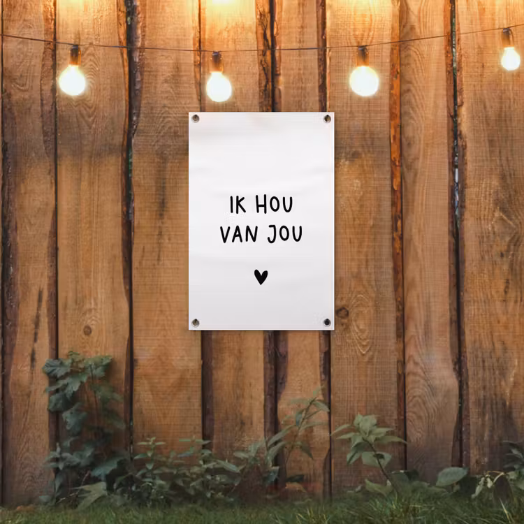 Tuinposter - Quotes - Ik hou van jou - Spreuken — 2