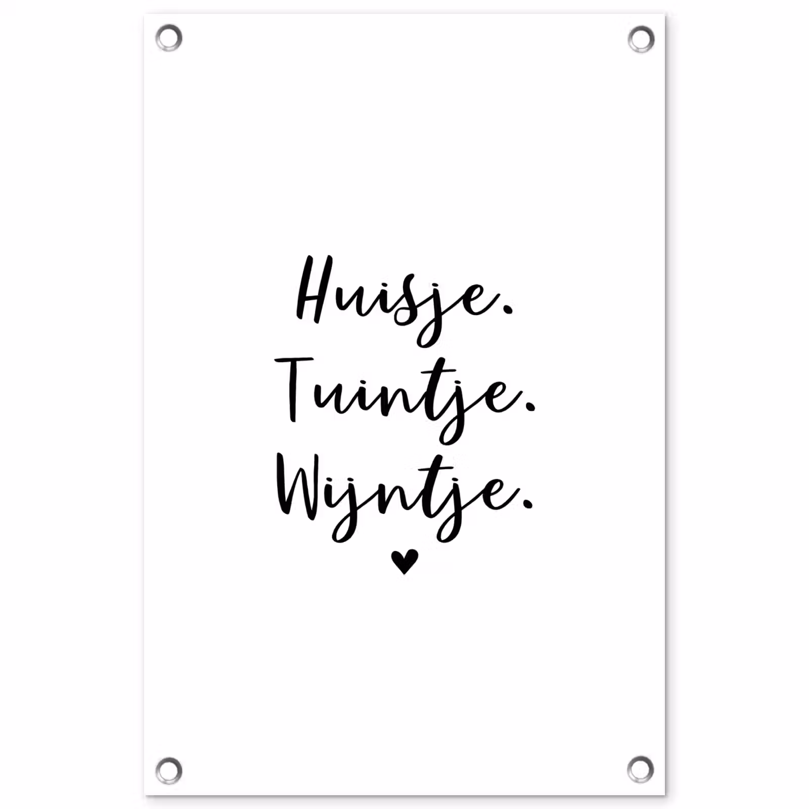 Tuinposter - huisjetuintjewijntje-wit — 1
