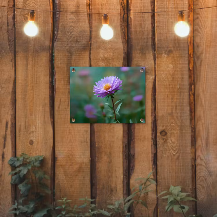 Tuinposter - Aster - Paars - Bloem - Blaadjes — 2