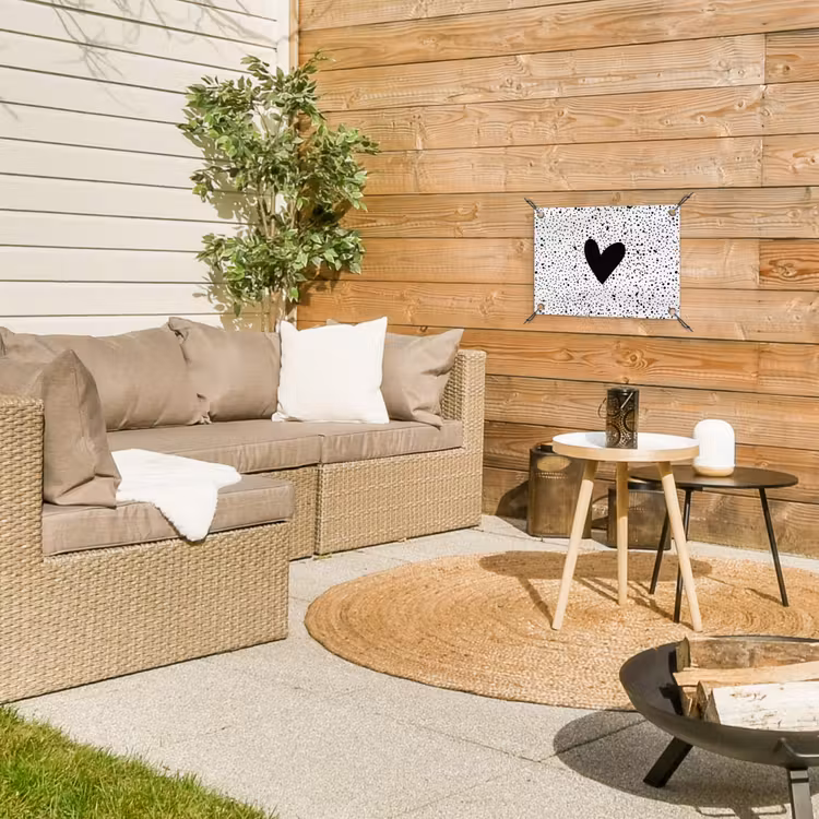Tuinposter - Hartje - Design - Wit — 4
