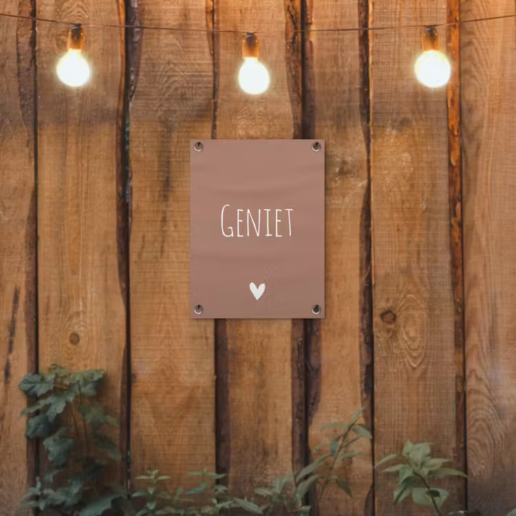 Tuinposter - Geniet - Spreuken -Quotes — 2