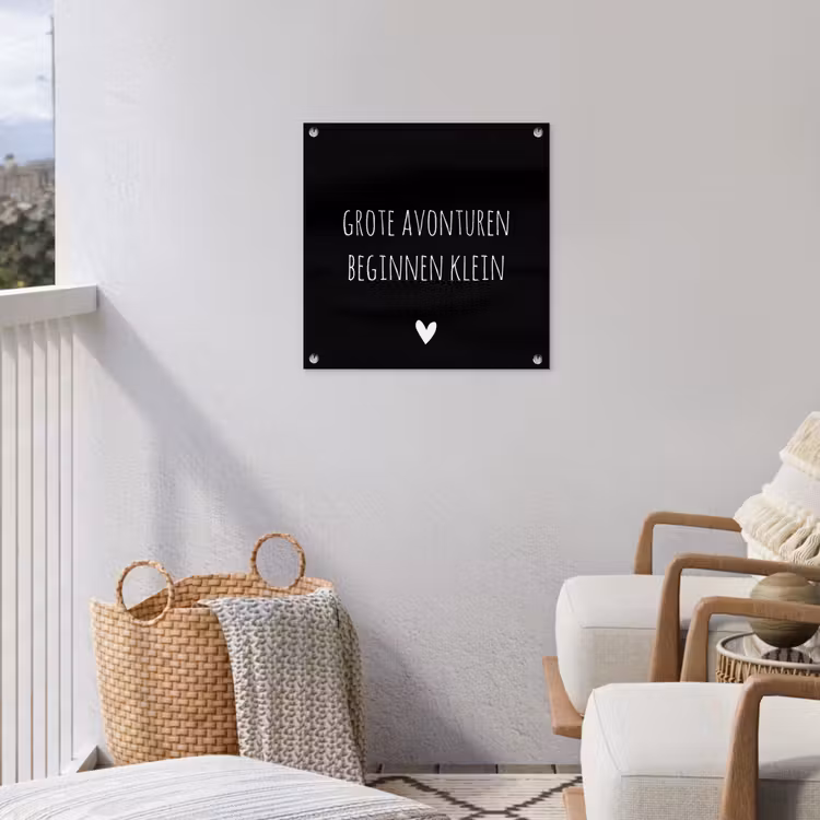 Tuinposter - Grote avonturen beginnen klein - Spreuken - Quotes — 3