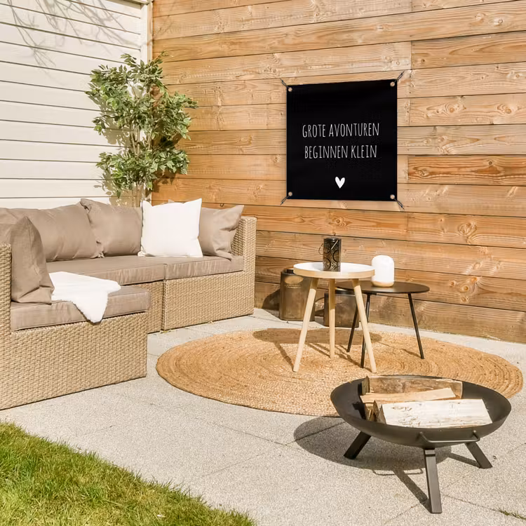 Tuinposter - Grote avonturen beginnen klein - Spreuken - Quotes — 4