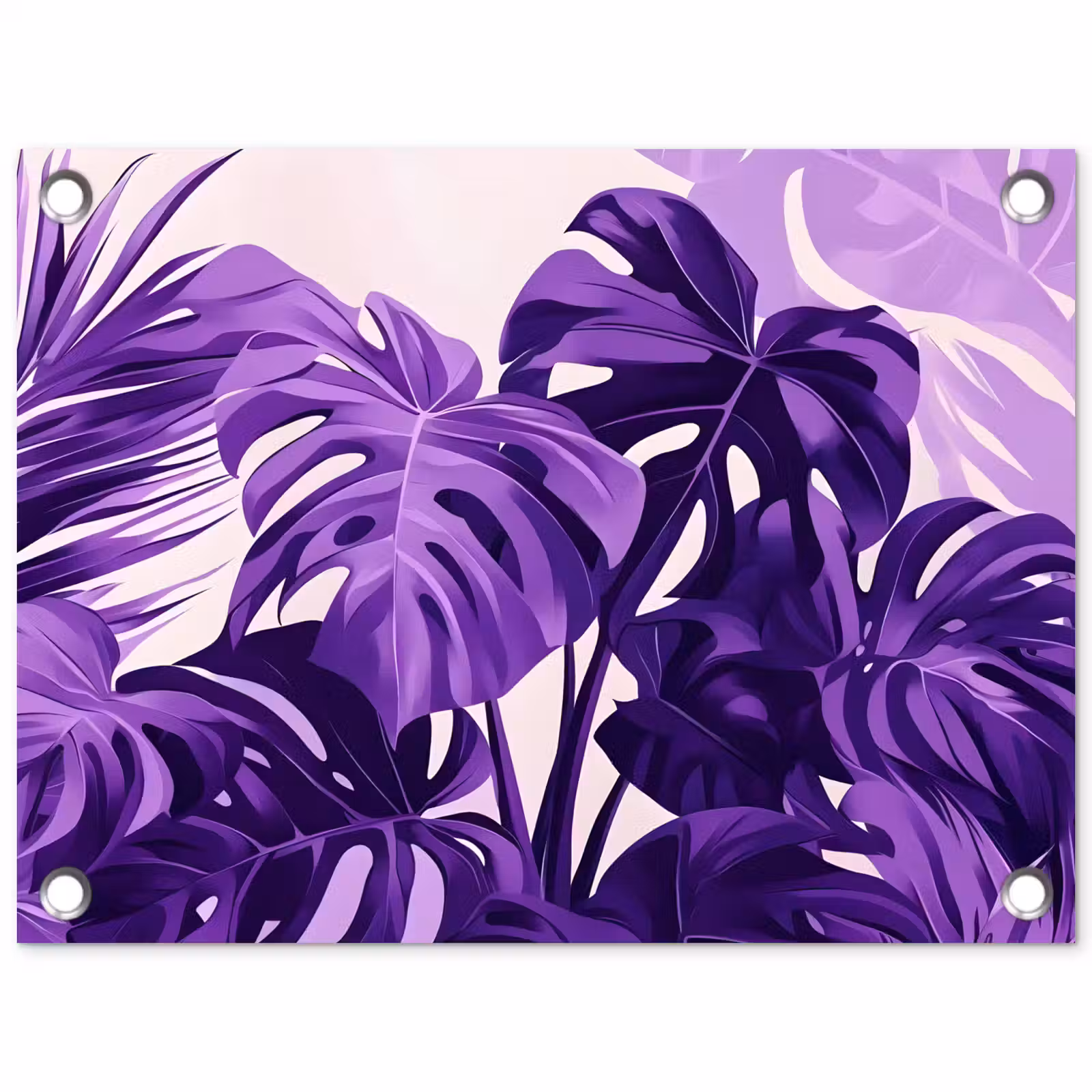 Tuinposter - Bladeren - Paars - Tropisch - Abstract — 1