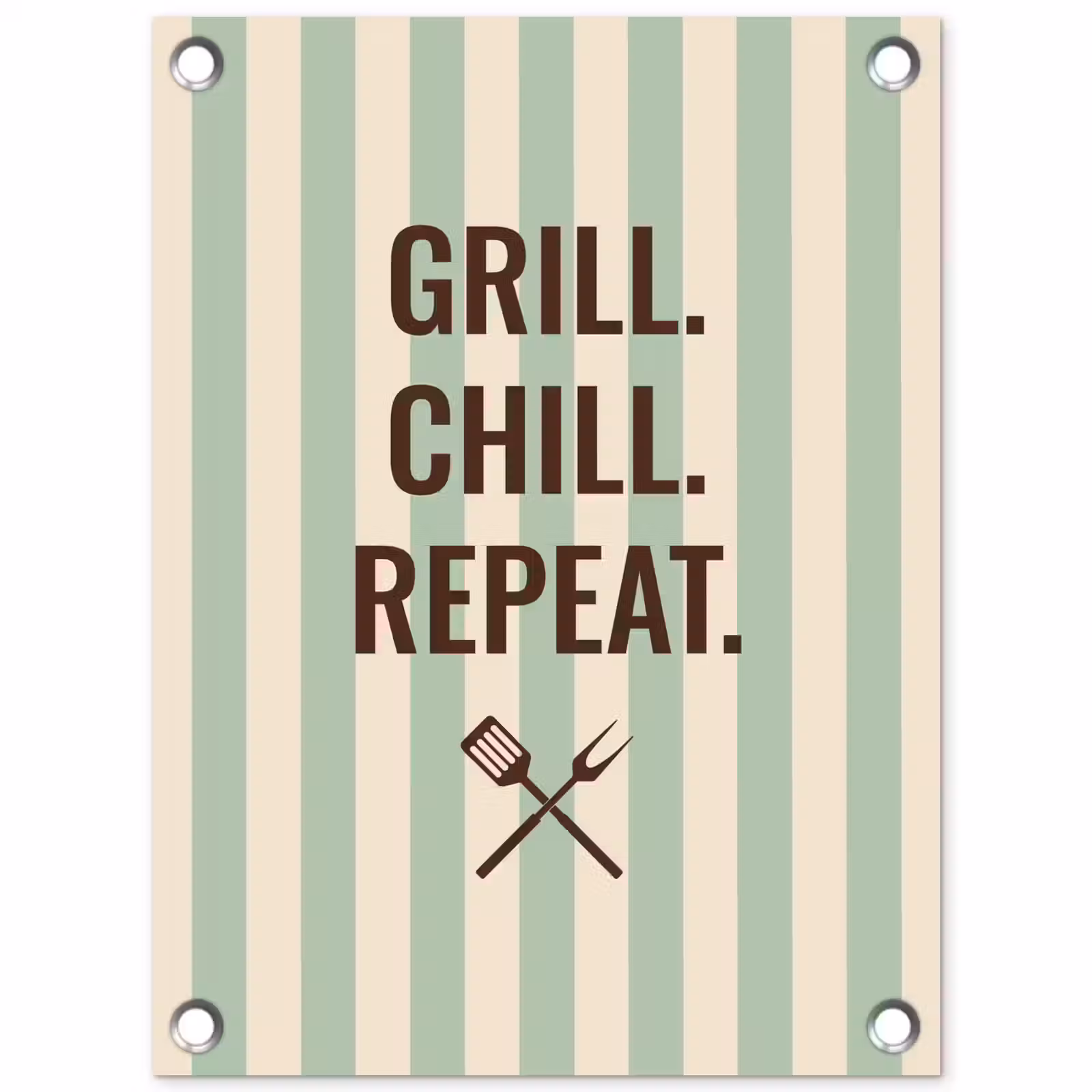 Tuinposter - Quote - Strepen - Grill — 1