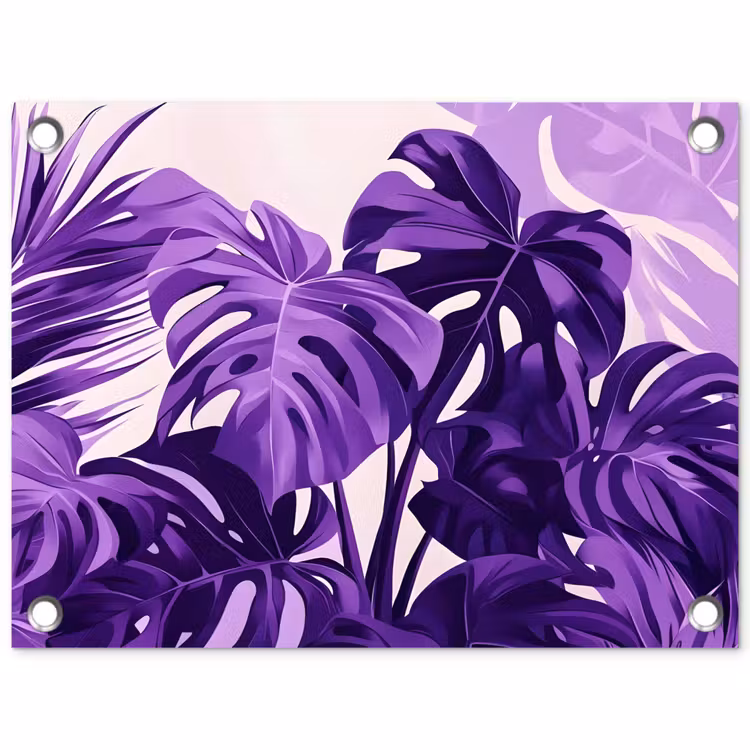Tuinposter - Bladeren - Paars - Tropisch - Abstract — 1