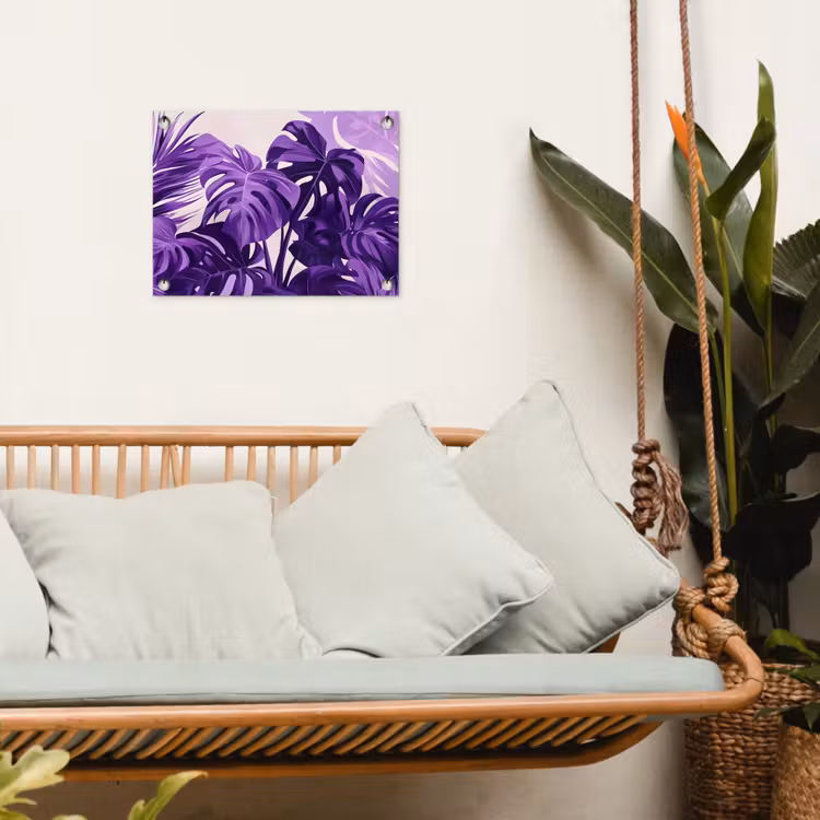 Tuinposter - Bladeren - Paars - Tropisch - Abstract — 5