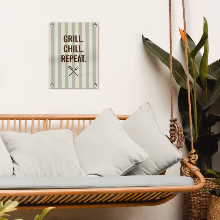 Tuinposter - Quote - Strepen - Grill — 5