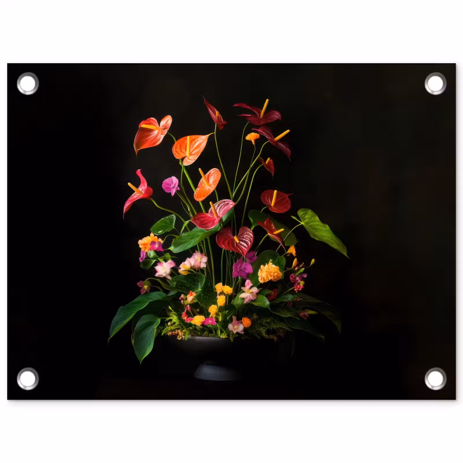 Tuinposter - Bloemen - Vaas - Kleurrijk — 1