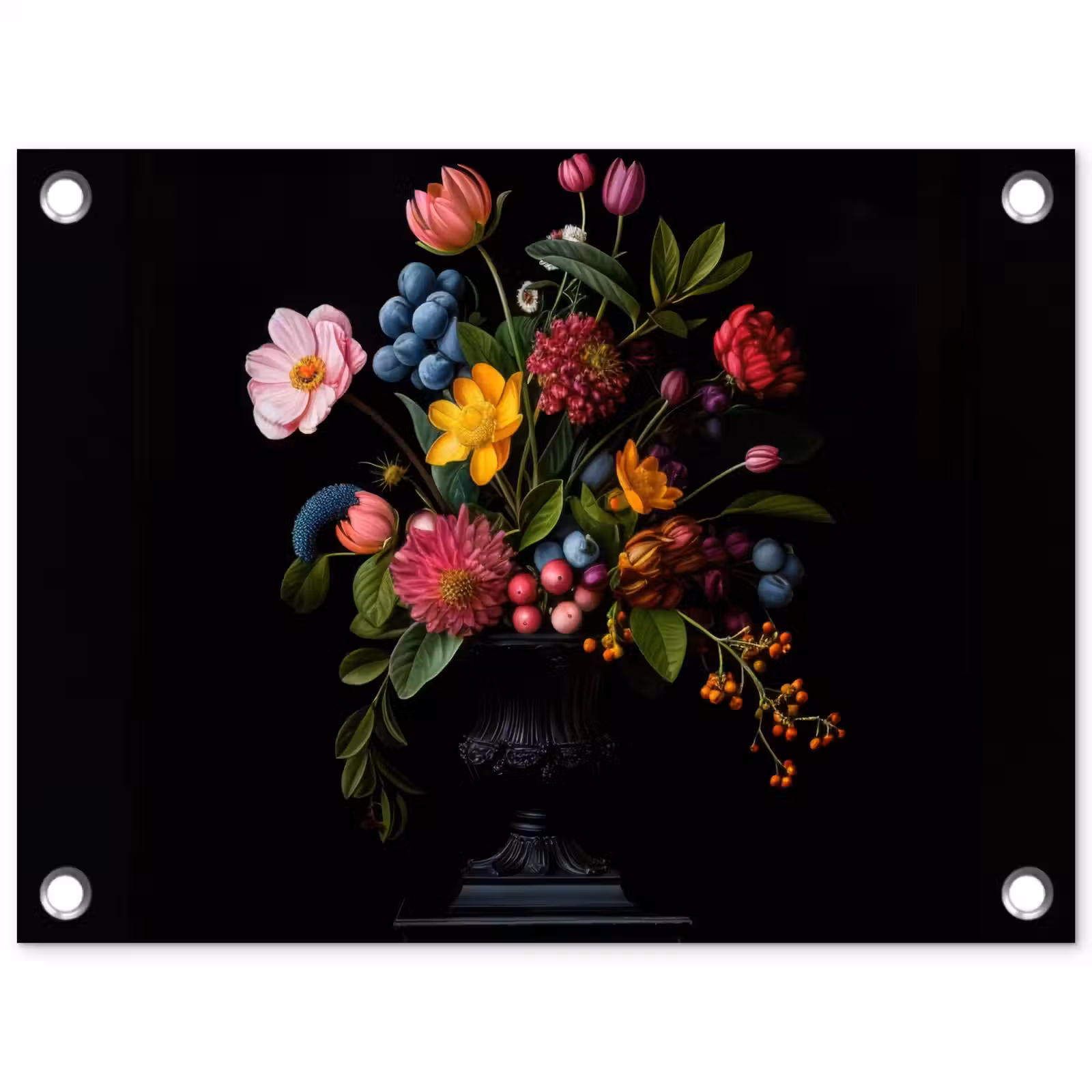 Tuinposter - Bloemen - Vrolijk - Vaas — 1
