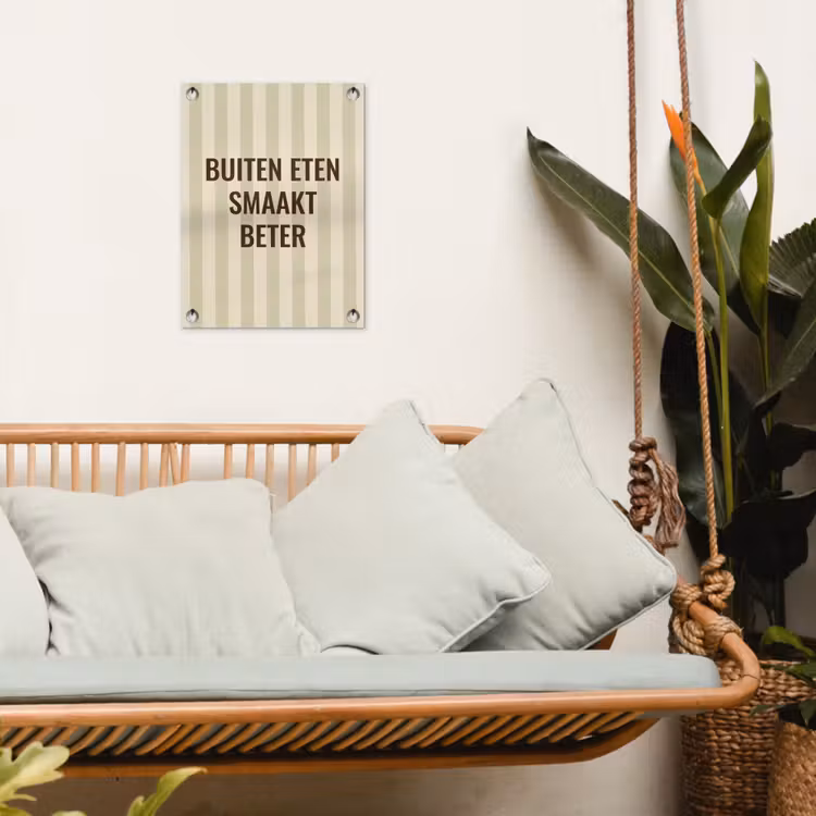 Tuinposter - Buiten - Quote - Strepen - Zomer — 5