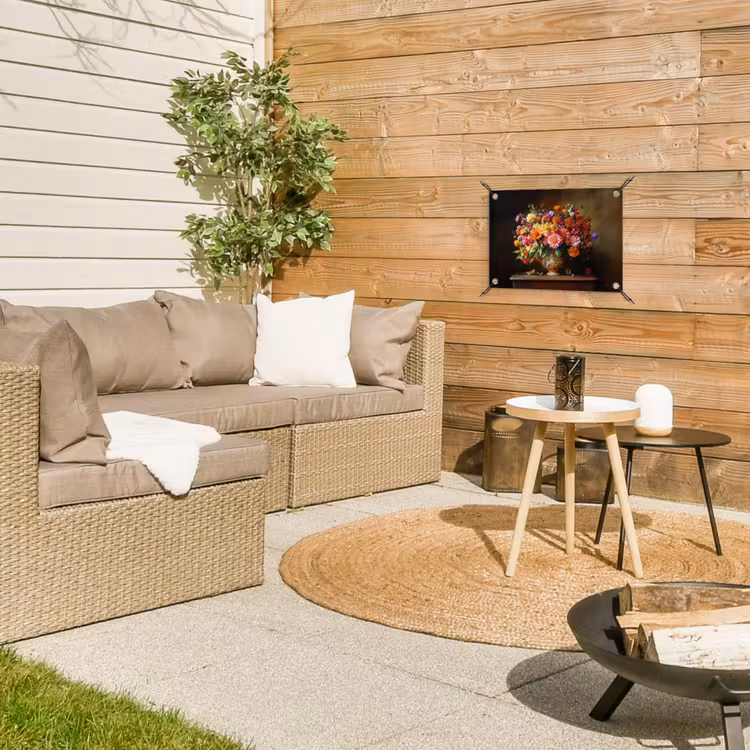 Tuinposter - Kleuren - Boeket - Vaas - Hout — 4
