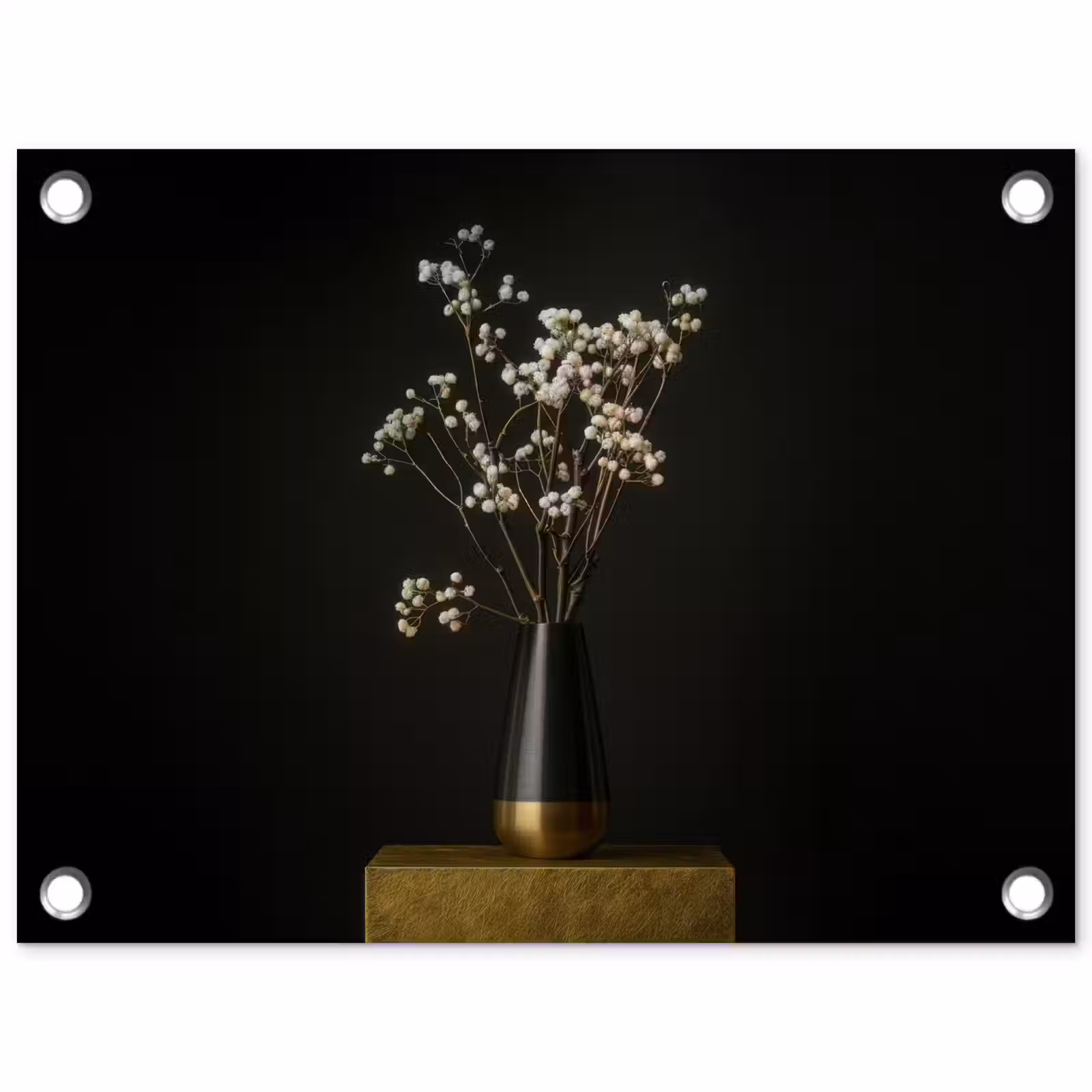 Tuinposter - Bloembollen - Wit - Vaas - Minimalistisch — 1