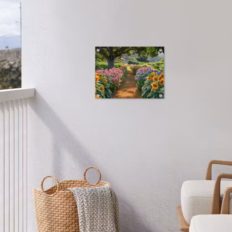 Tuinposter - Kleurrijk Tuinpad — 3