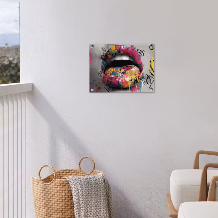 Tuinposter - Lippen - Graffiti - Expressief — 3