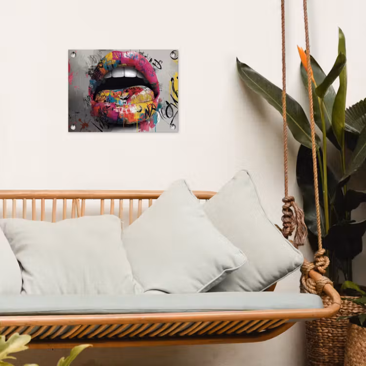 Tuinposter - Lippen - Graffiti - Expressief — 5