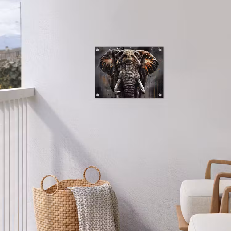 Tuinposter - Olifant - Watercolor - Wilde dieren - Luxe — 3