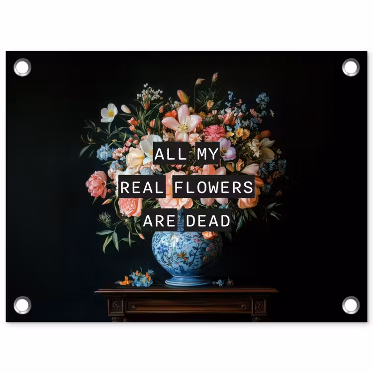 Tuinposter - Bloemen - Art - Pastel - Quotes — 1