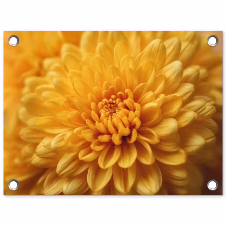 Tuinposter - Geel - Chrysant - Zachtheid — 1