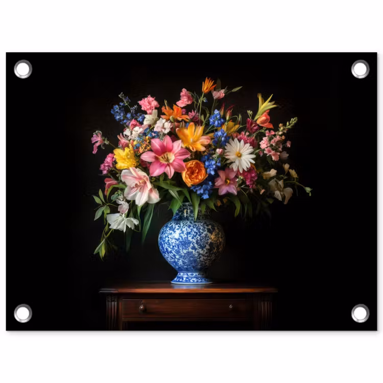 Tuinposter - Kleur - Vaas - Bloemen - Boeket — 1