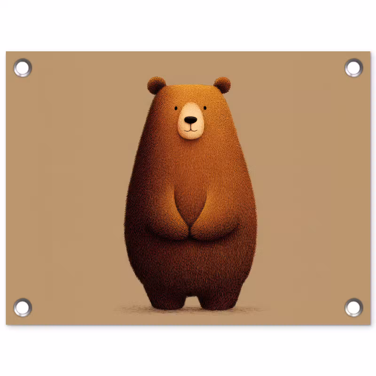 Tuinposter - Beer - Minimalistisch - Bruin — 1