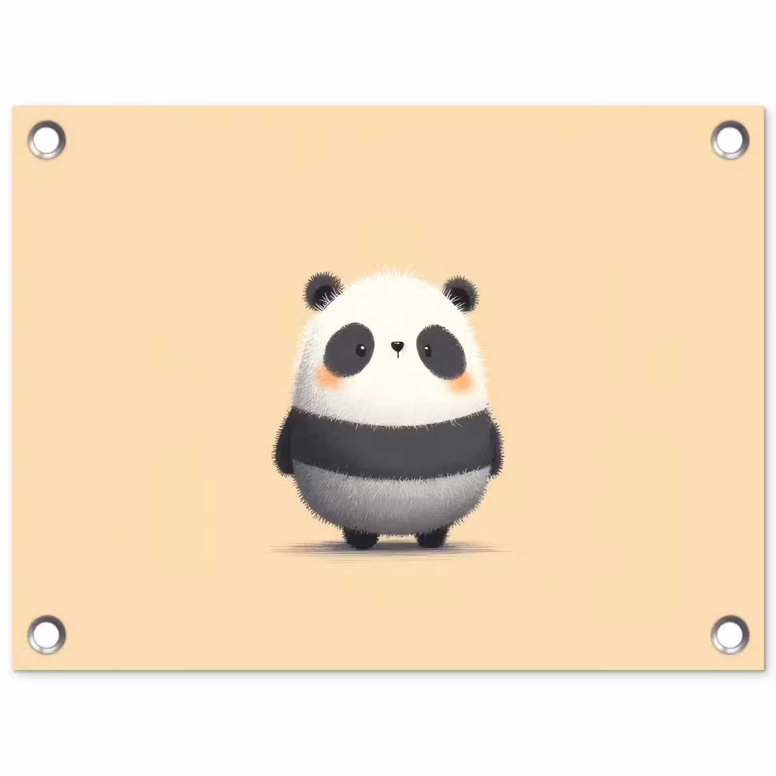 Tuinposter - Panda - Beige - Minimalistisch — 1