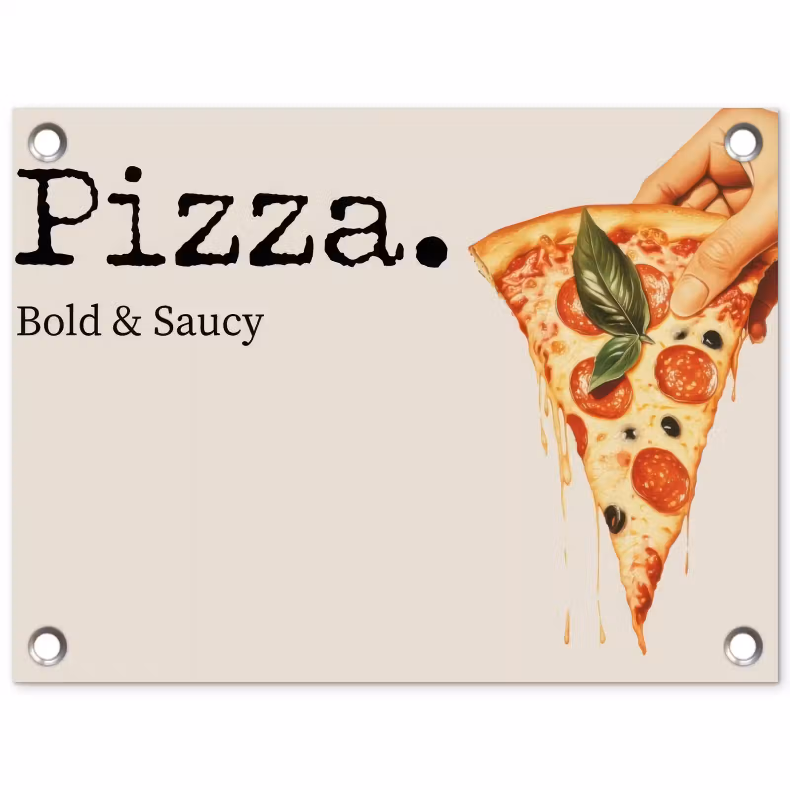Tuinposter - Pizza - Kaas - Pepperoni — 1