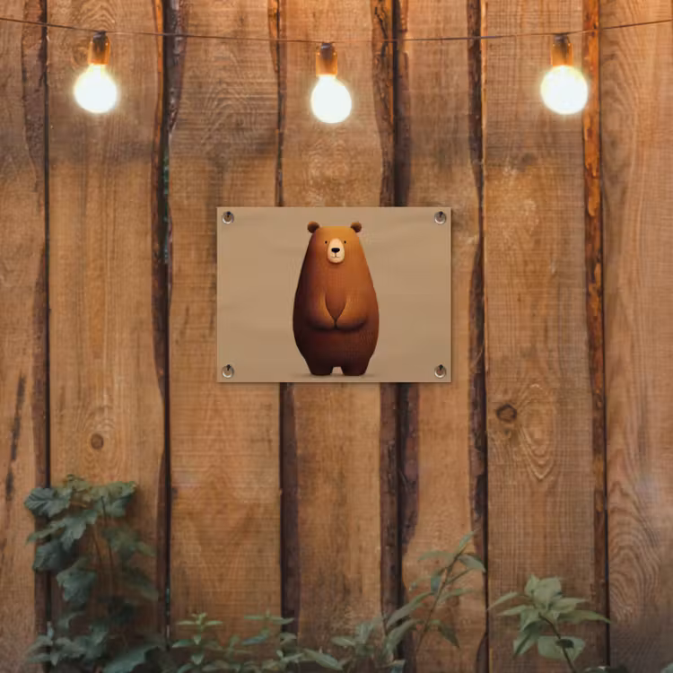 Tuinposter - Beer - Minimalistisch - Bruin — 2