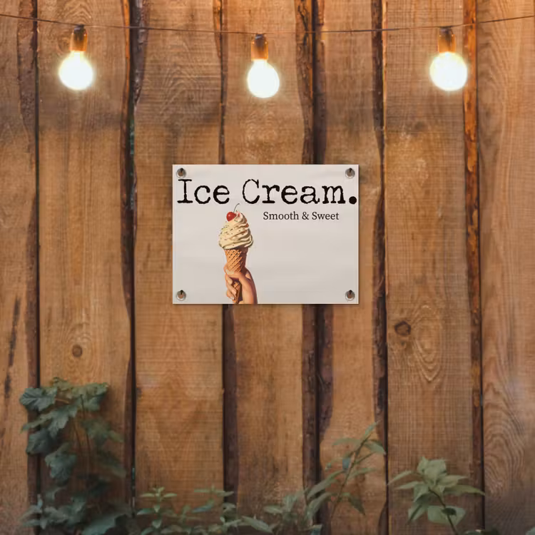 Tuinposter - Ice cream - Softijs - Kleurrijk - Kers — 2