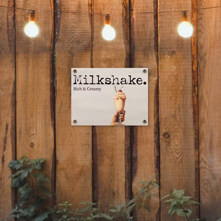 Tuinposter - Milkshake - Kers - Rietje — 2