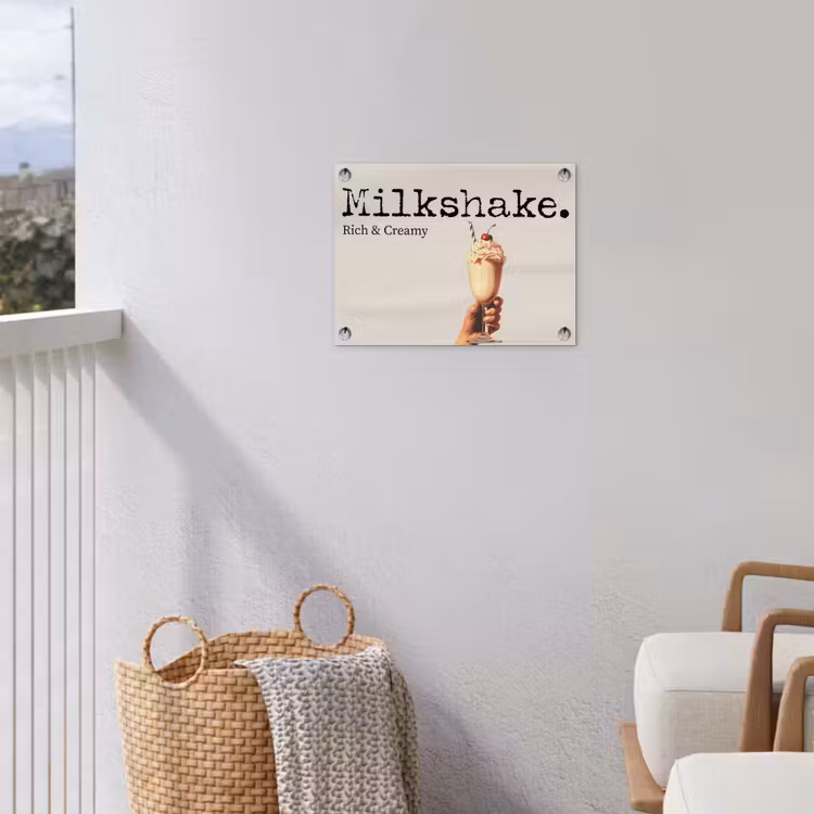 Tuinposter - Milkshake - Kers - Rietje — 3