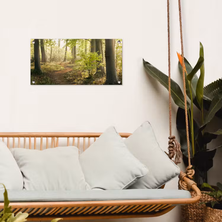 Tuinposter - Bospad bij zonsopgang — 5