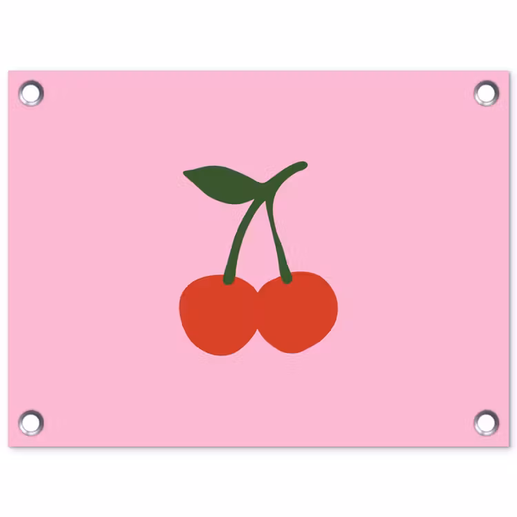 Tuinposter - Kersen - Roze - Illustratie — 1