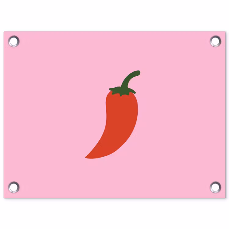 Tuinposter - Peper - Rood - Illustratie — 1