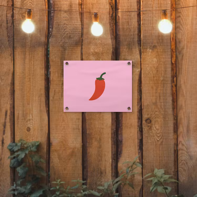 Tuinposter - Peper - Rood - Illustratie — 2