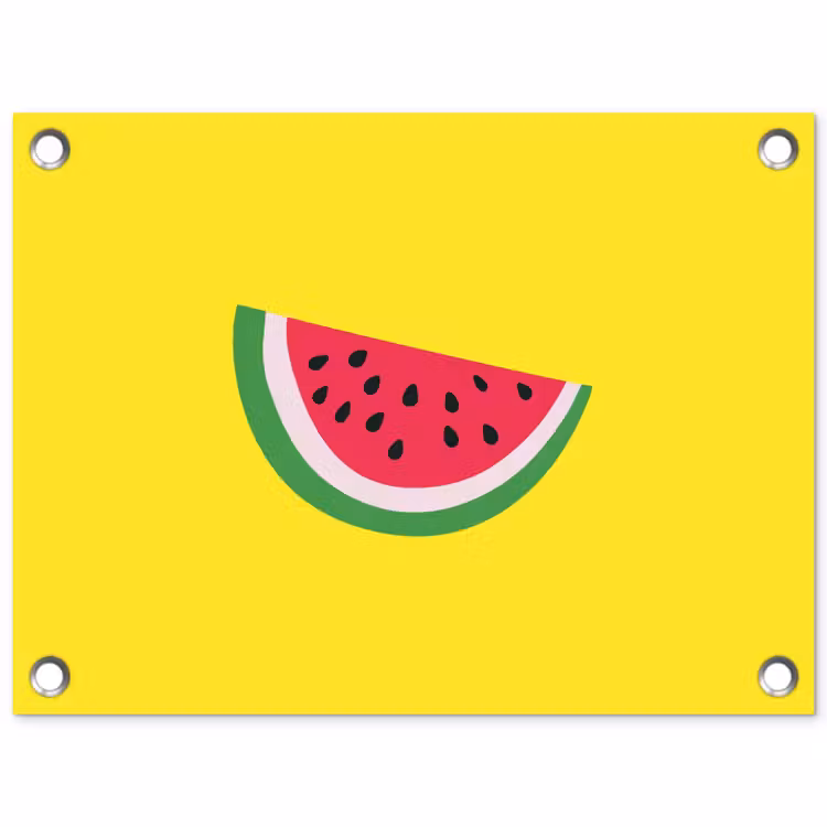 Tuinposter - Fruit - Watermeloen - Geel — 1