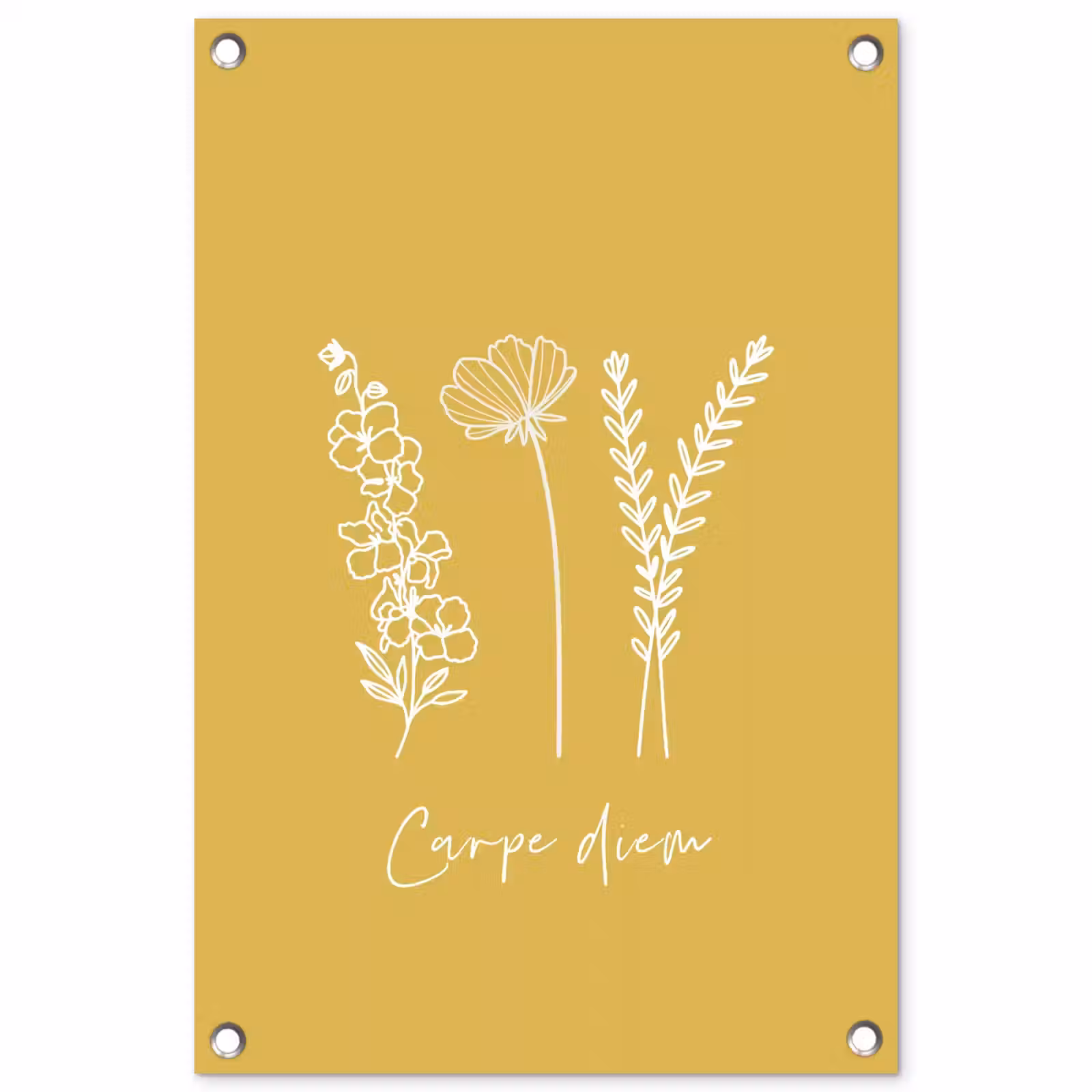 Tuinposter - Carpe Diem met Bloemen — 1