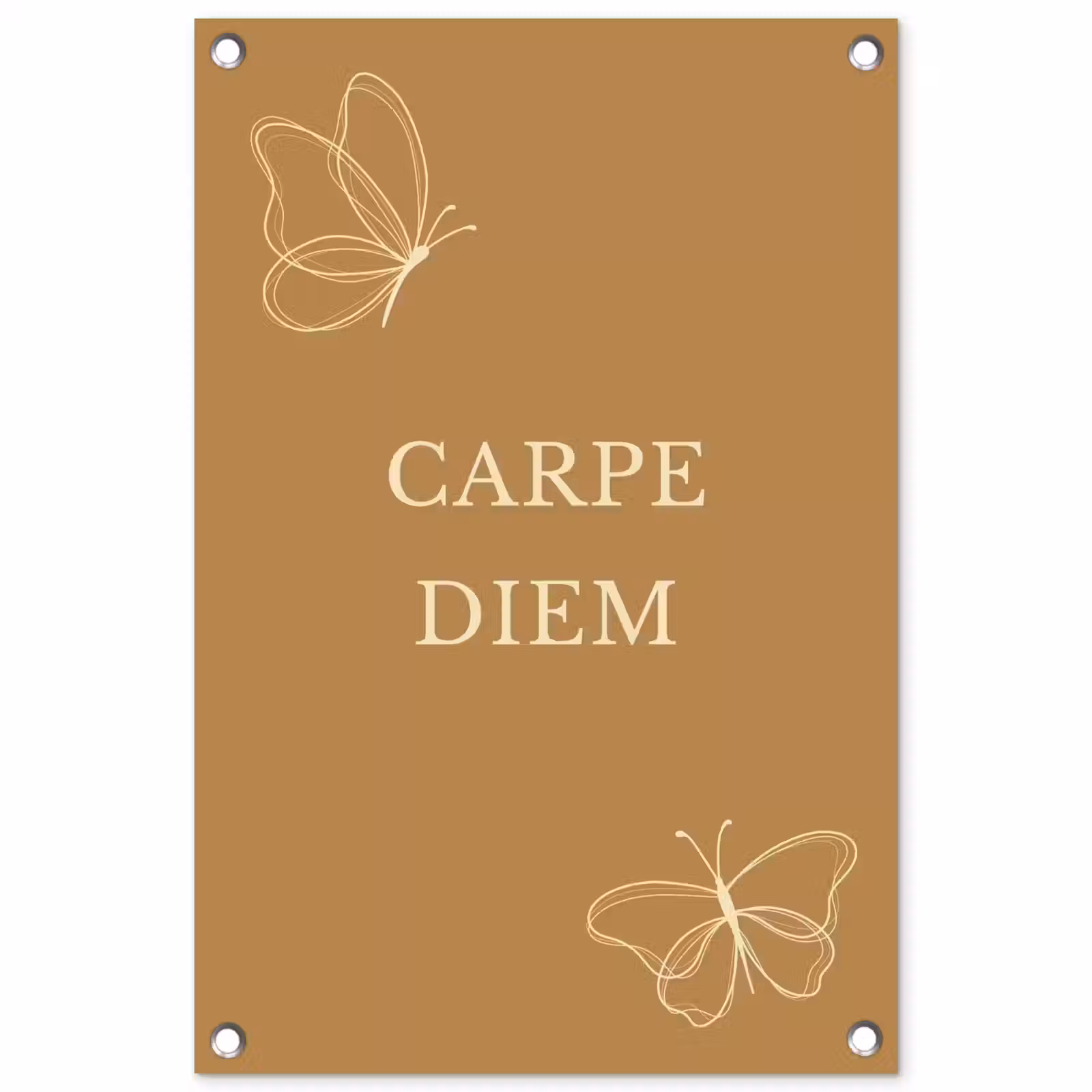 Tuinposter - Carpe Diem met Vlinder — 1