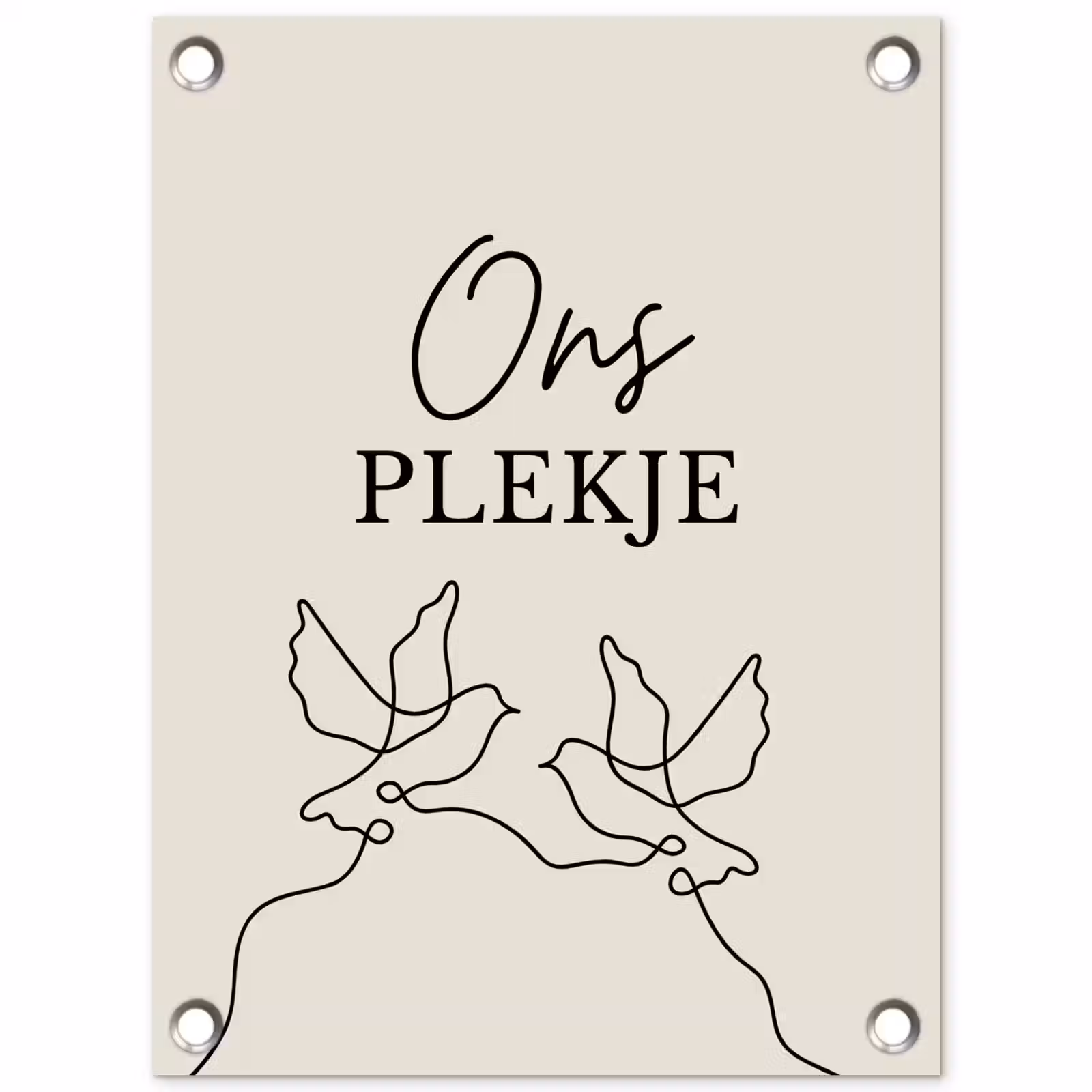 Tuinposter - Ons Plekje met Vogels — 1